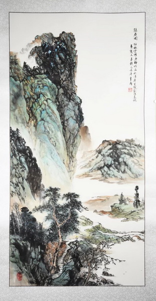 王善樵《隐居图》69x138cm