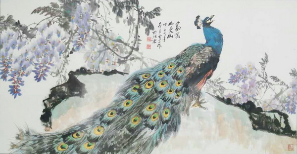 向士平《春呜》68×136