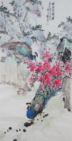 向士平《芳英闪烁锦江衣香》68×136