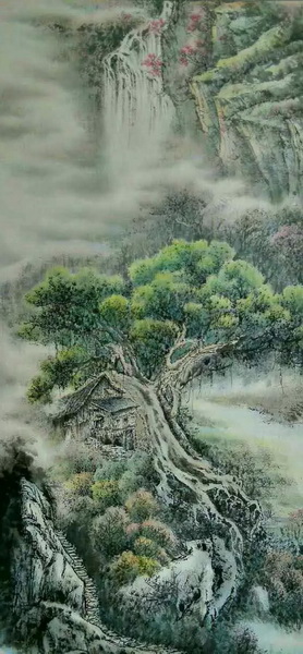 魏明果《山居春色》138X70