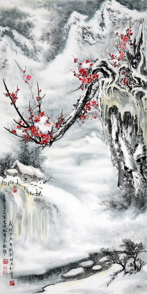 魏明果《已是悬崖百丈冰》140X70