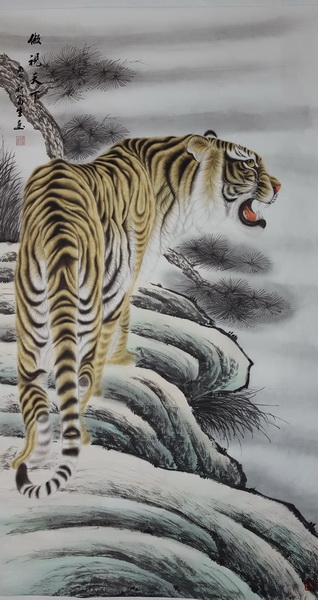 周富生《傲视天下》170cm×95cm