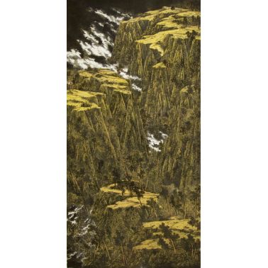 鞠占圃《山魂》240×120cm