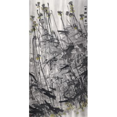 鞠占圃《老梗别香》240×120cm