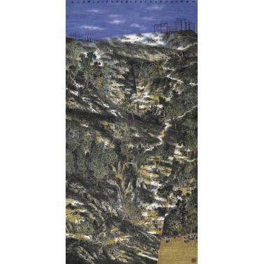 鞠占圃《即将消失的风景》240×120cm