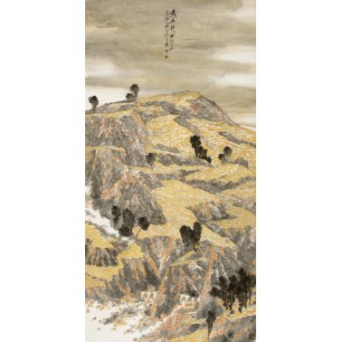 鞠占圃《黄土地》240×120cm