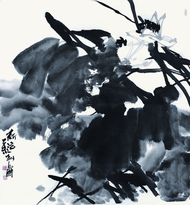 鞠占圃《新浴》98x98cm